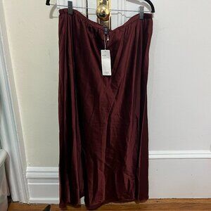 Eileen Fisher Silk Burgundy Skirt